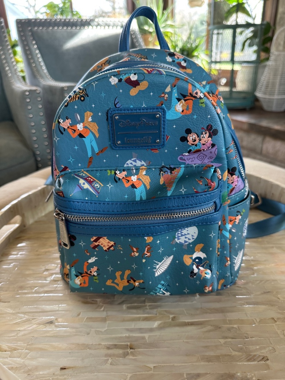 Disney Teal Mini Backpack with Classic Character Print